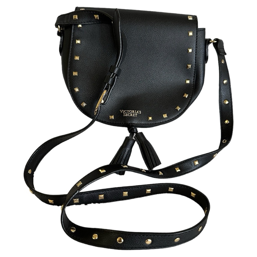 VICTORIAS SECRET GOLD STUDDED CROSSBODY TOTE PURSE BAG